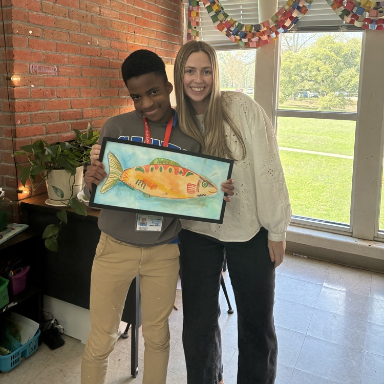 Zayden with Ms. Hennessy  