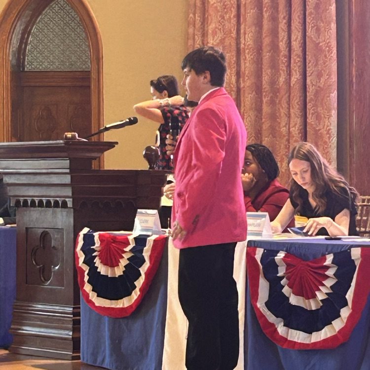 Student speaking to legislators 