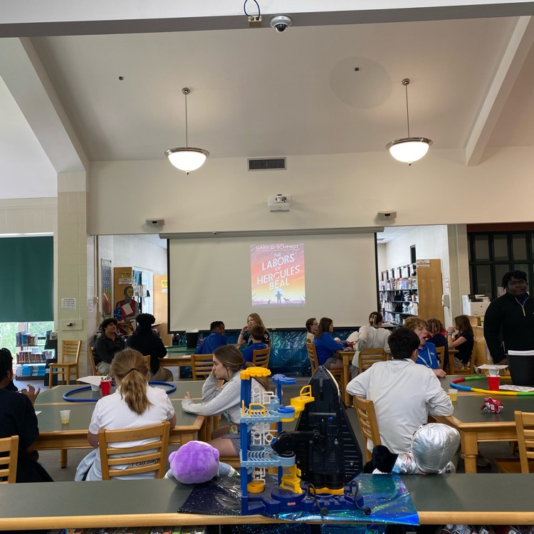 Club Read members  playing a ga