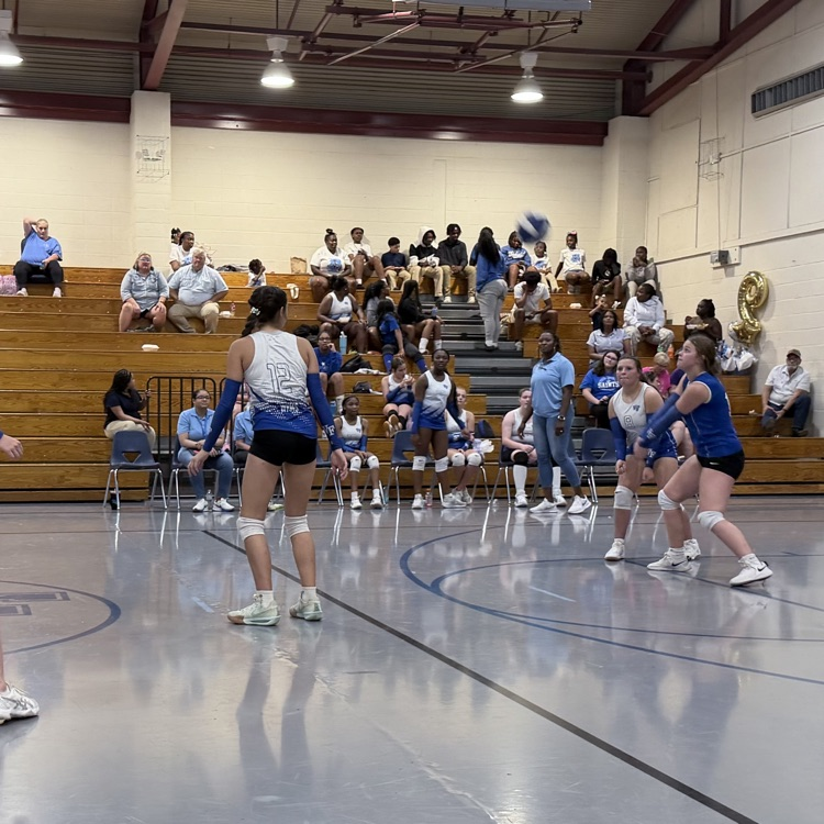 Athletes on volleyball court