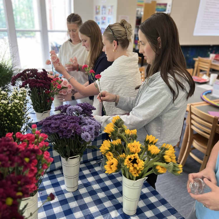 Teachers show off their bouquets
