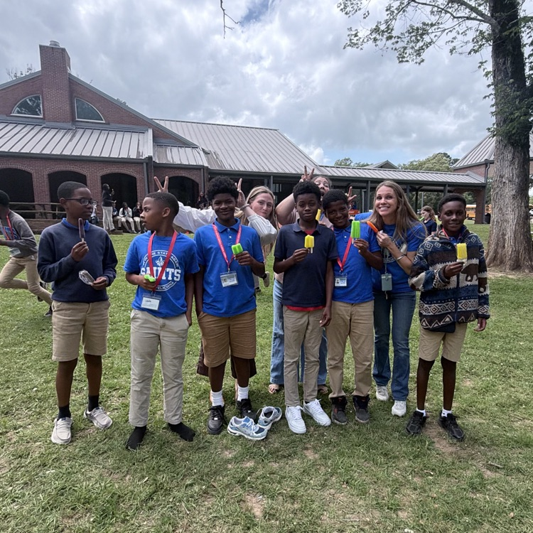 students enjoy a cool treat at recess
