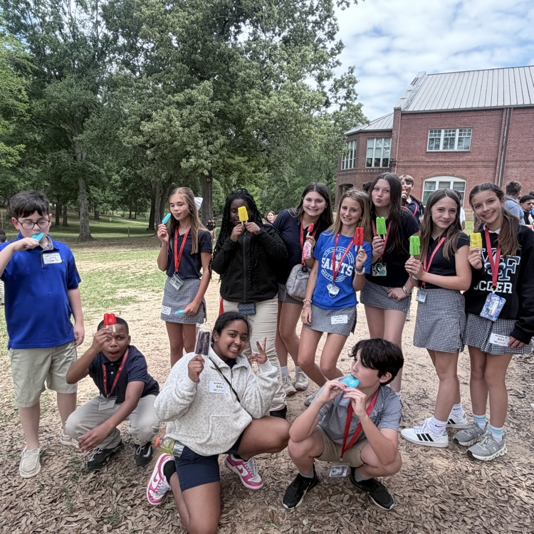 students enjoy a cool treat at recess