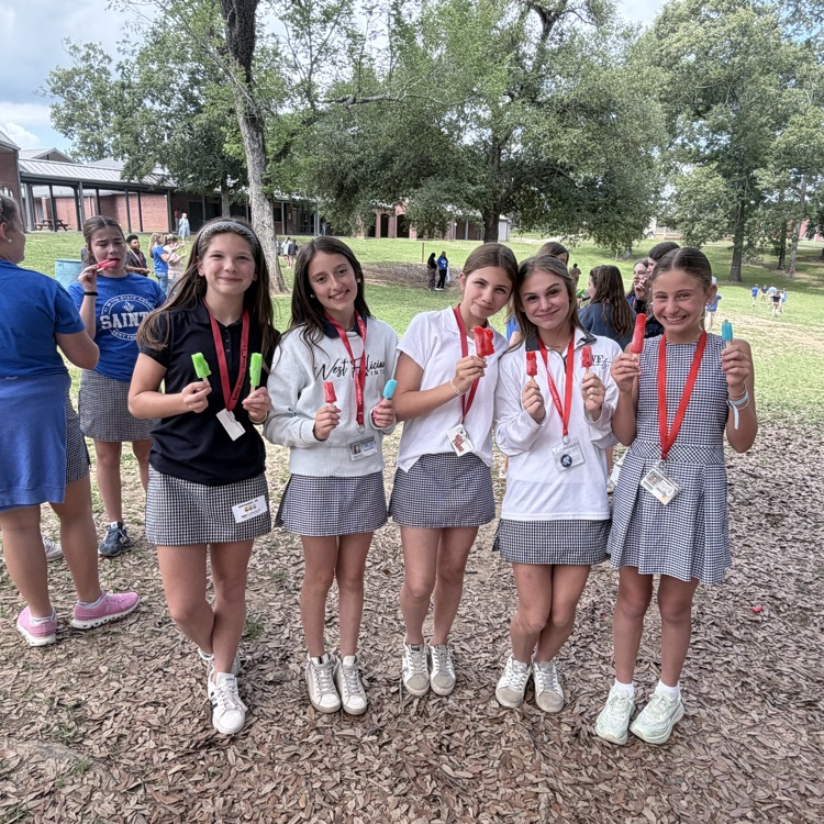 students enjoy a cool treat at recess
