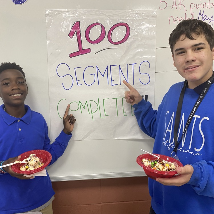students celebrate with an ice cream party