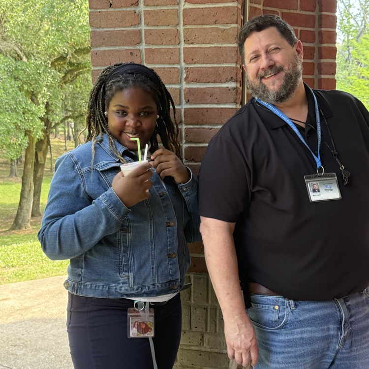 Student enjoys a snow cone for meeting goals 