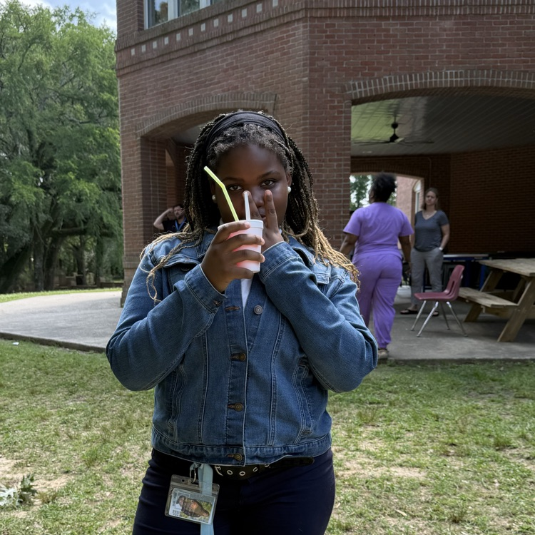 Student enjoys a snow cone for meeting goals