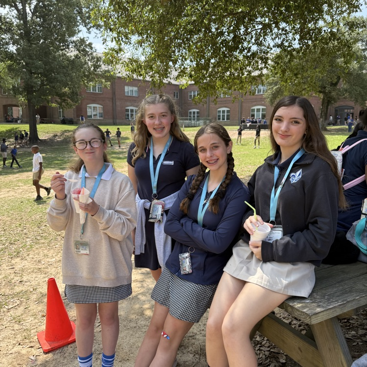 Students enjoy snow cones for meeting goals