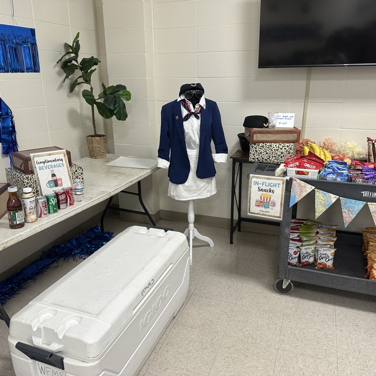 The teacher work room was decorated