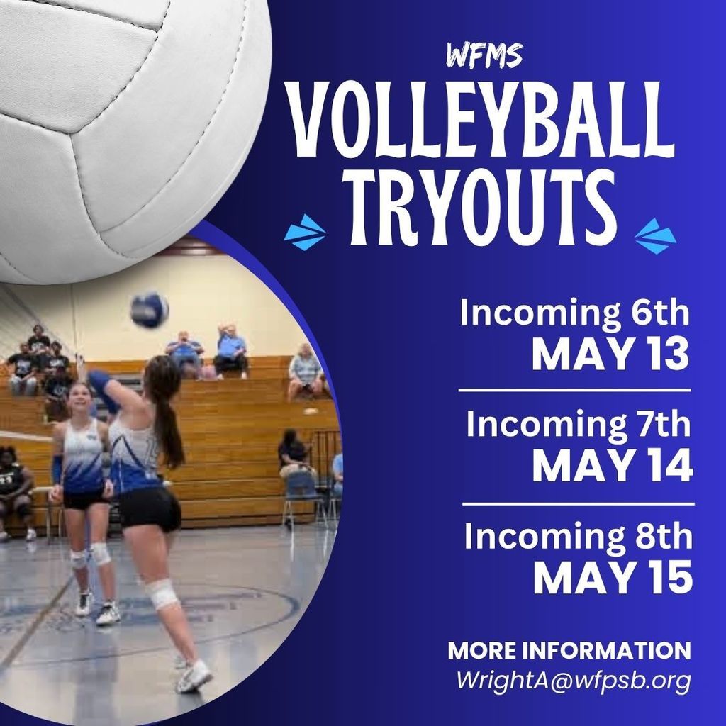 Volleyball Tryouts May 13, 14, 15