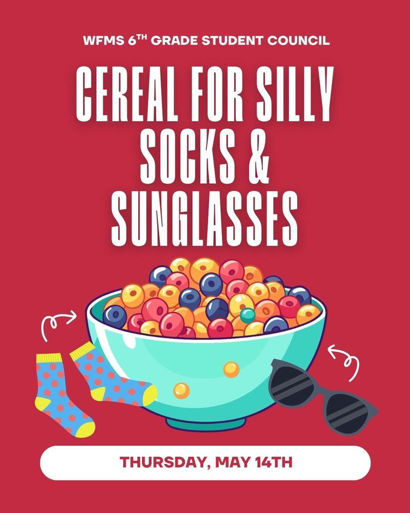 6th Grade StuCo hosts cereal drive on May 14th.