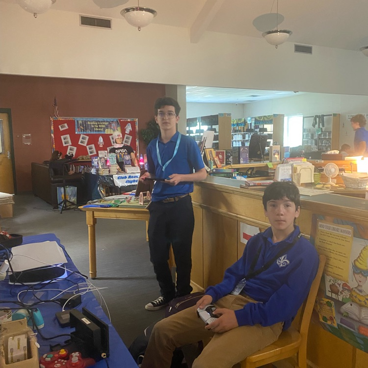 Students enjoy a fun day in the library
