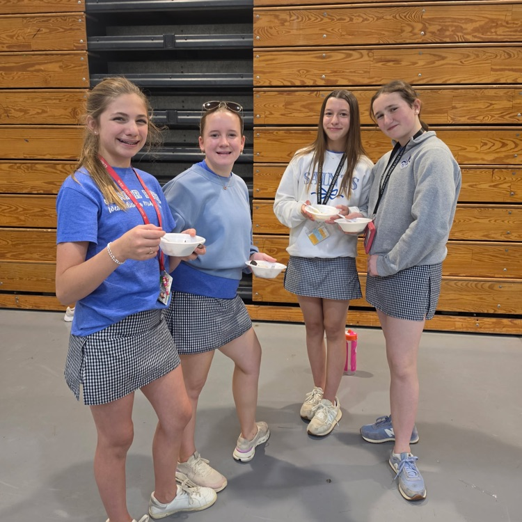 students enjoy a treat with friends