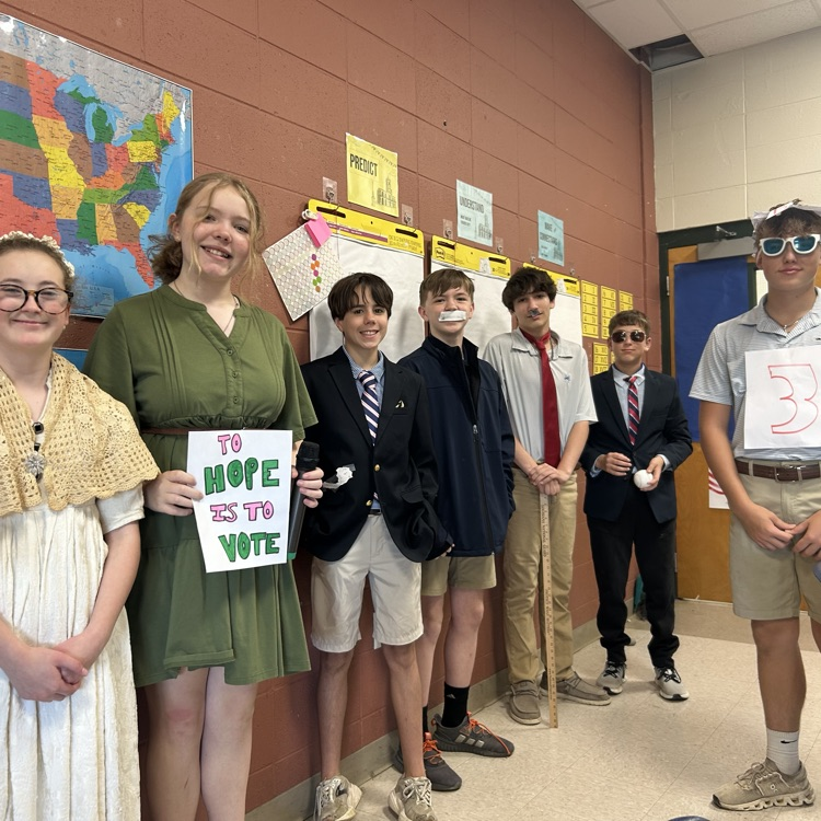 students dress as historic character 