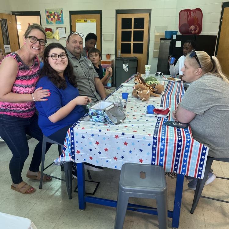 student enjoys class party