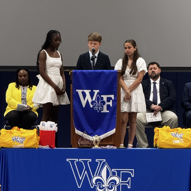 students speak at eighth grade program