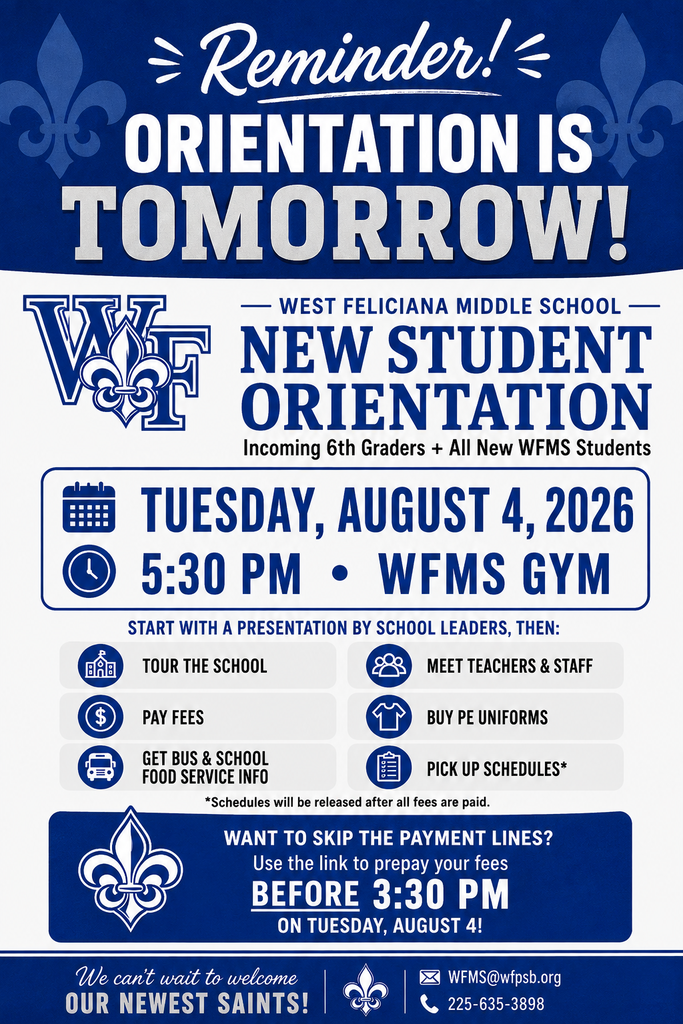 Orientation Reminder: Join us tomorrow at 5:30 PM