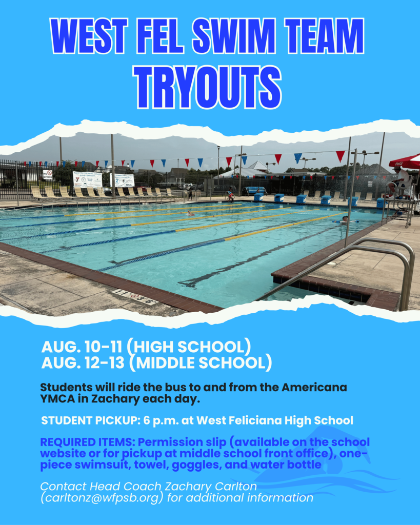 Swim Team Tryouts Aug 12 - 13