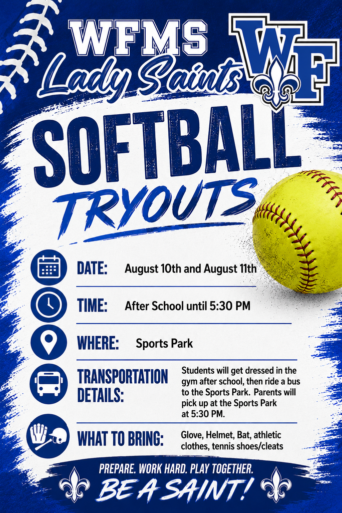 Softball Tryouts take place August 10 & 11