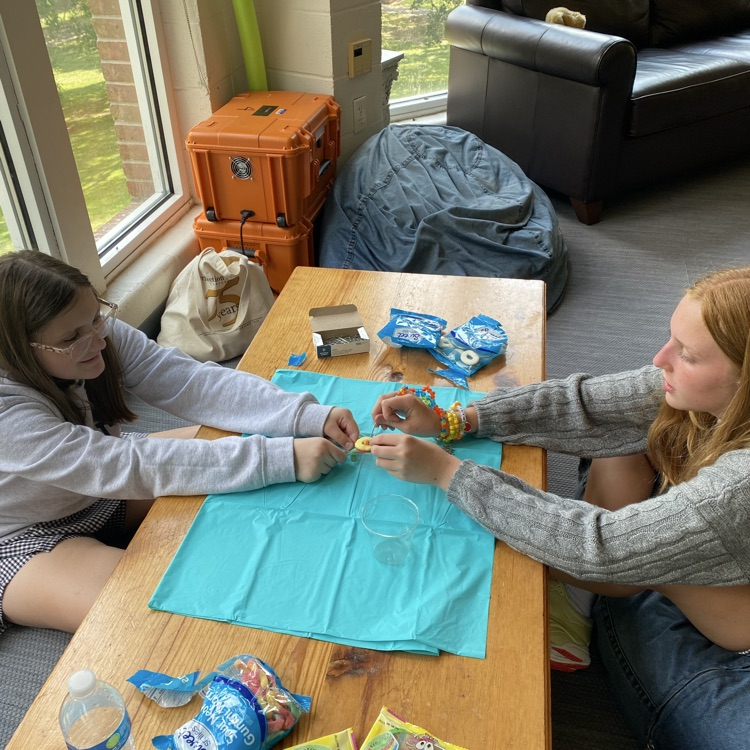Library Assistants play a game. 