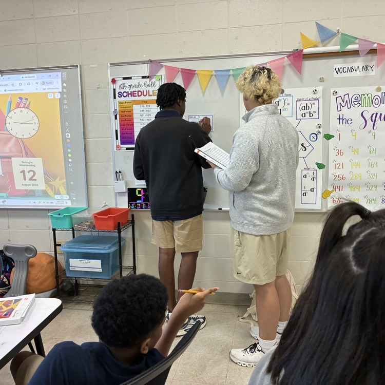 students solve math problems