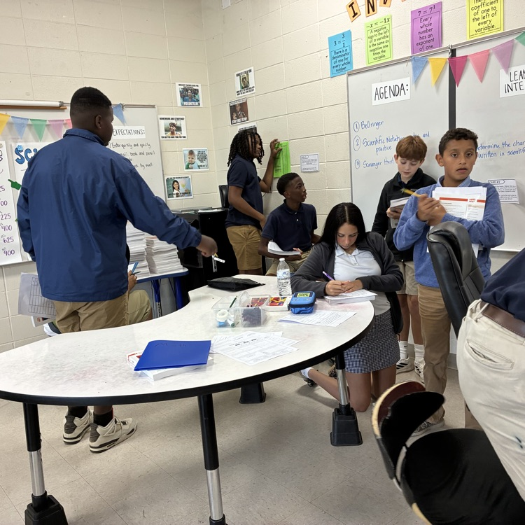 students solve math problems