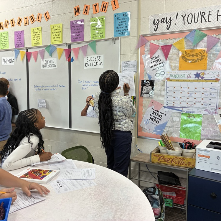 students solve math problems