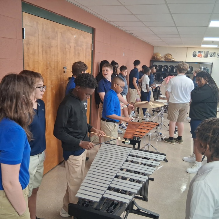 students play xylophone
