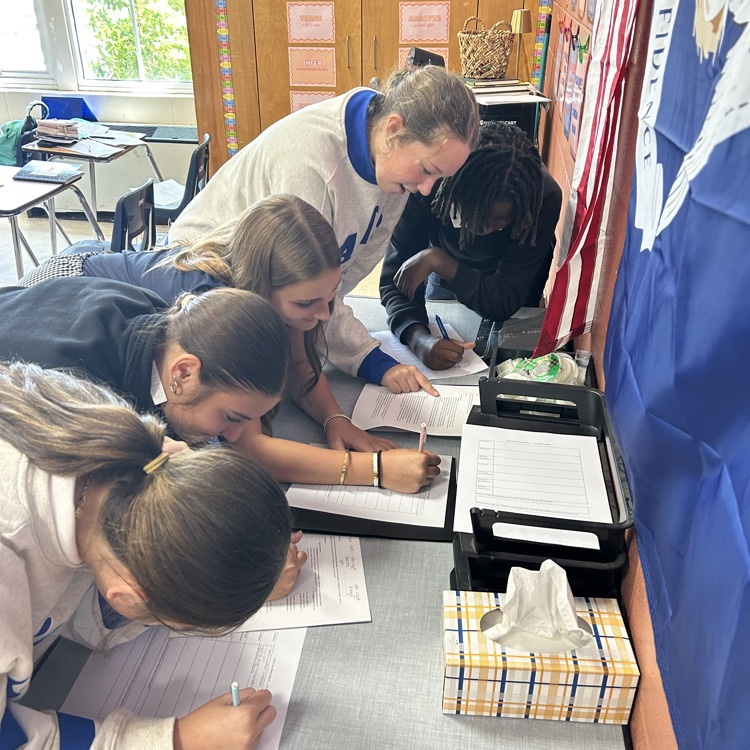 students collaborate