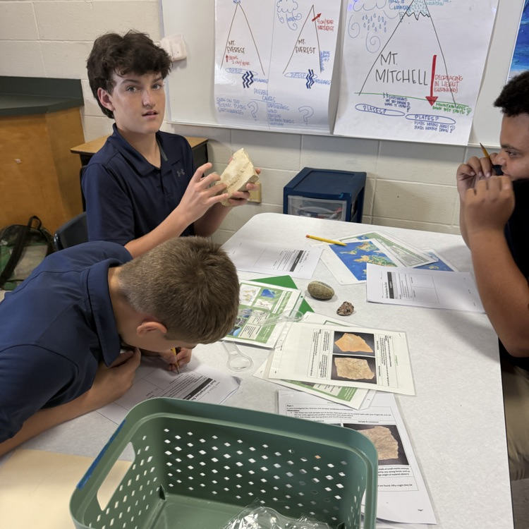 students study properties of rocks