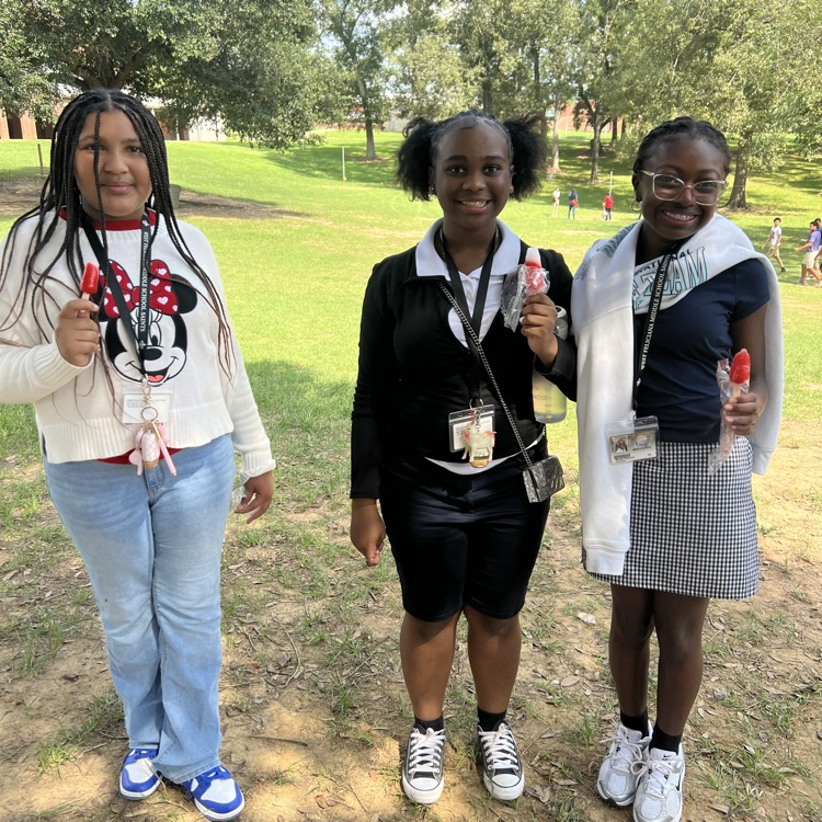 Students dress in red, white & blue and eat popsicles for Patriot Day