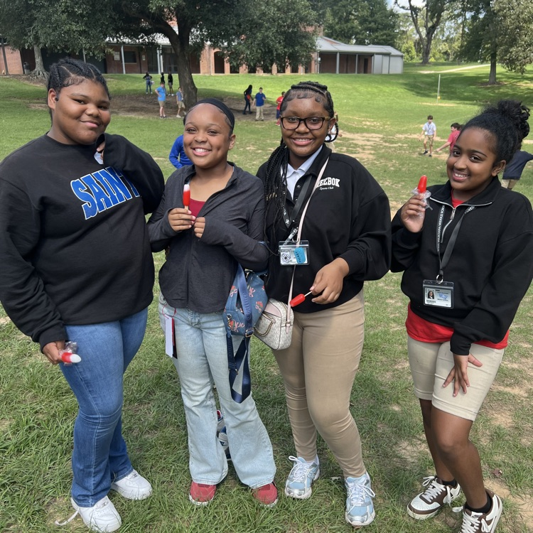 Students dress in red, white & blue and eat popsicles for Patriot Day