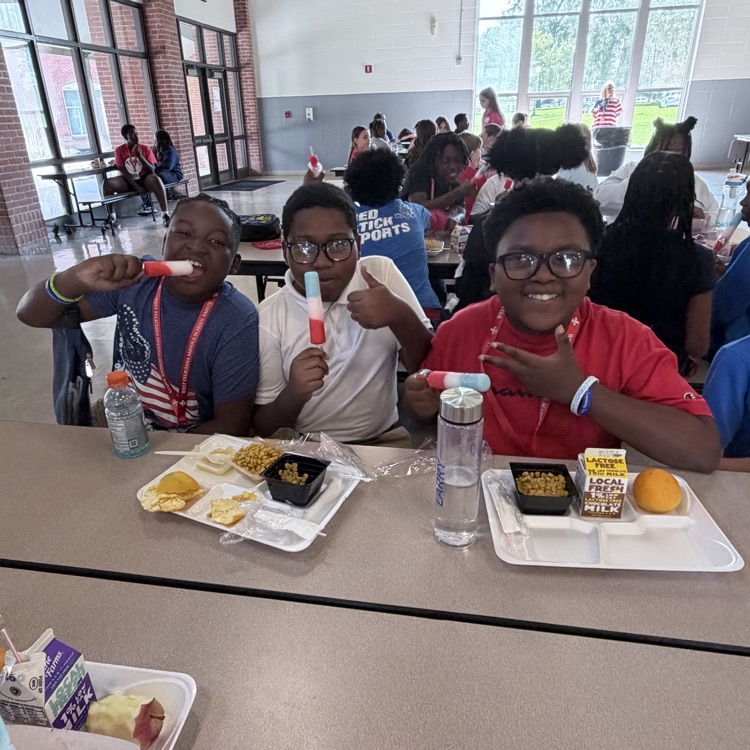 Students dress in red, white & blue and eat popsicles for Patriot Day