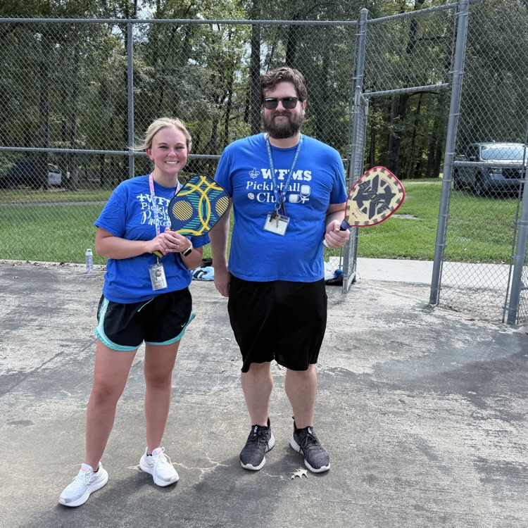 Ms. Williams & Mr. Morgan pose with pickle ball club