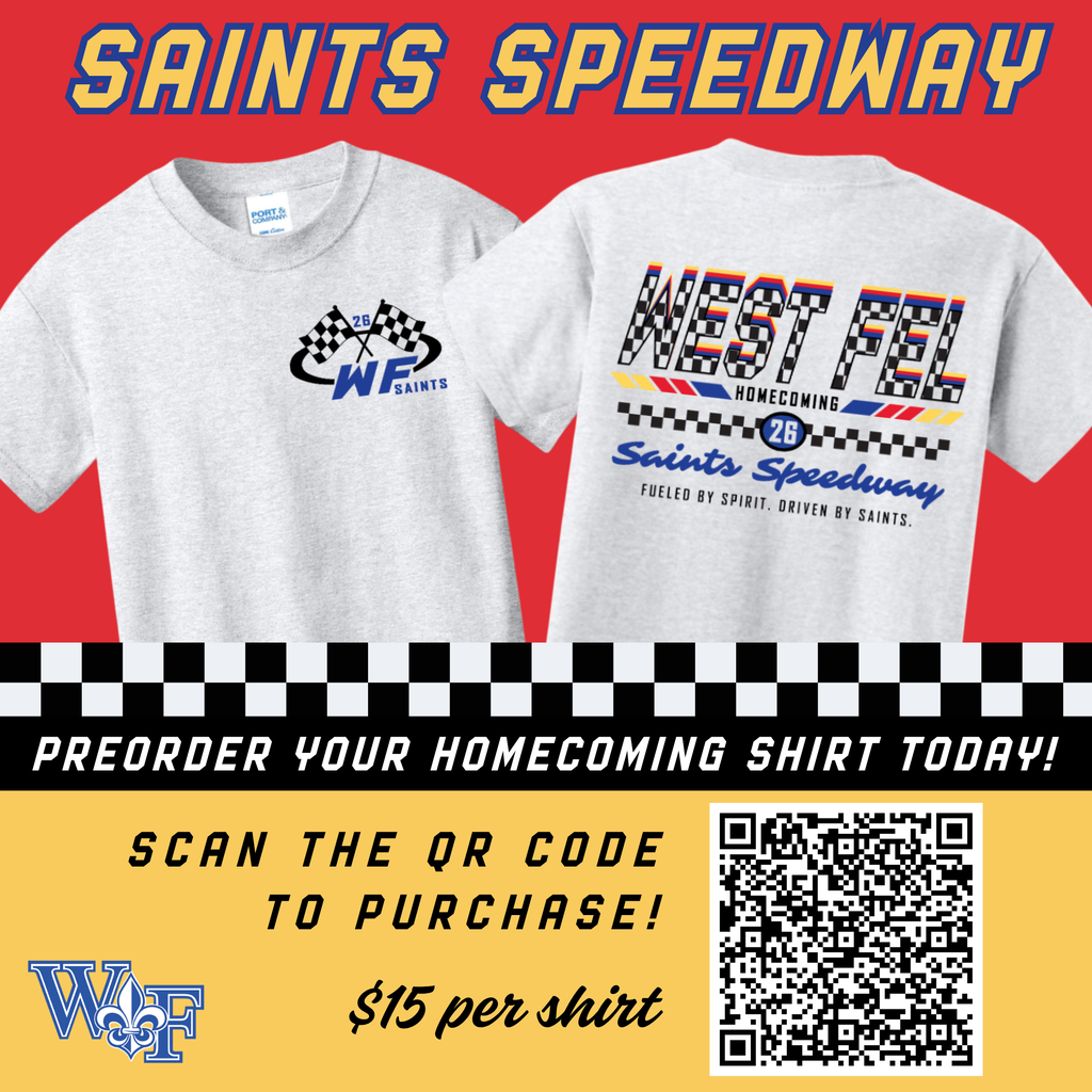 Order your Homecoming T-Shirt for $15 by clicking the link