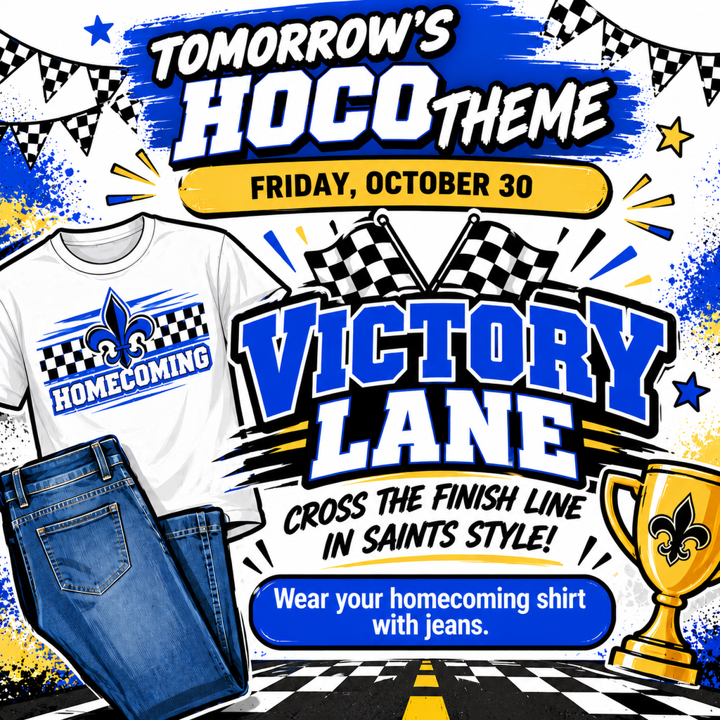 Wear your HOCO T-shirt and jeans tomorrow!