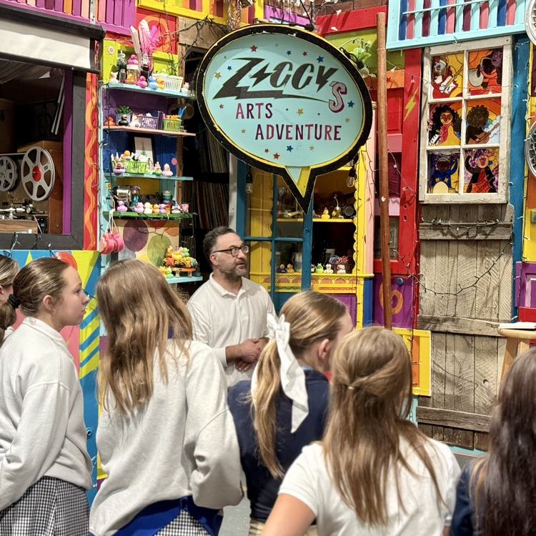 students tour studio