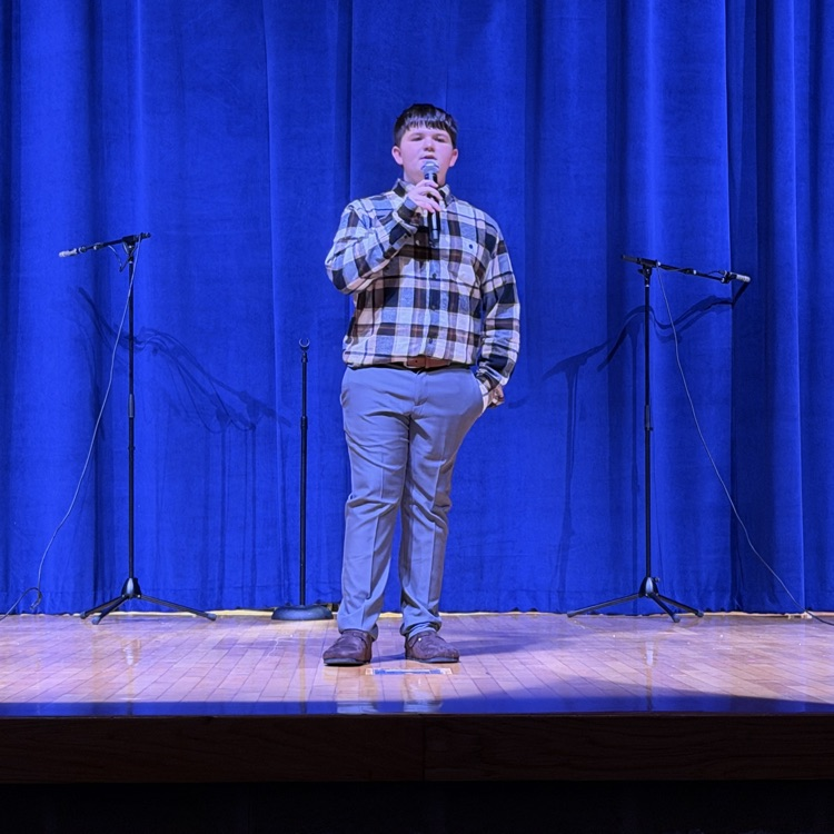 student sings 
