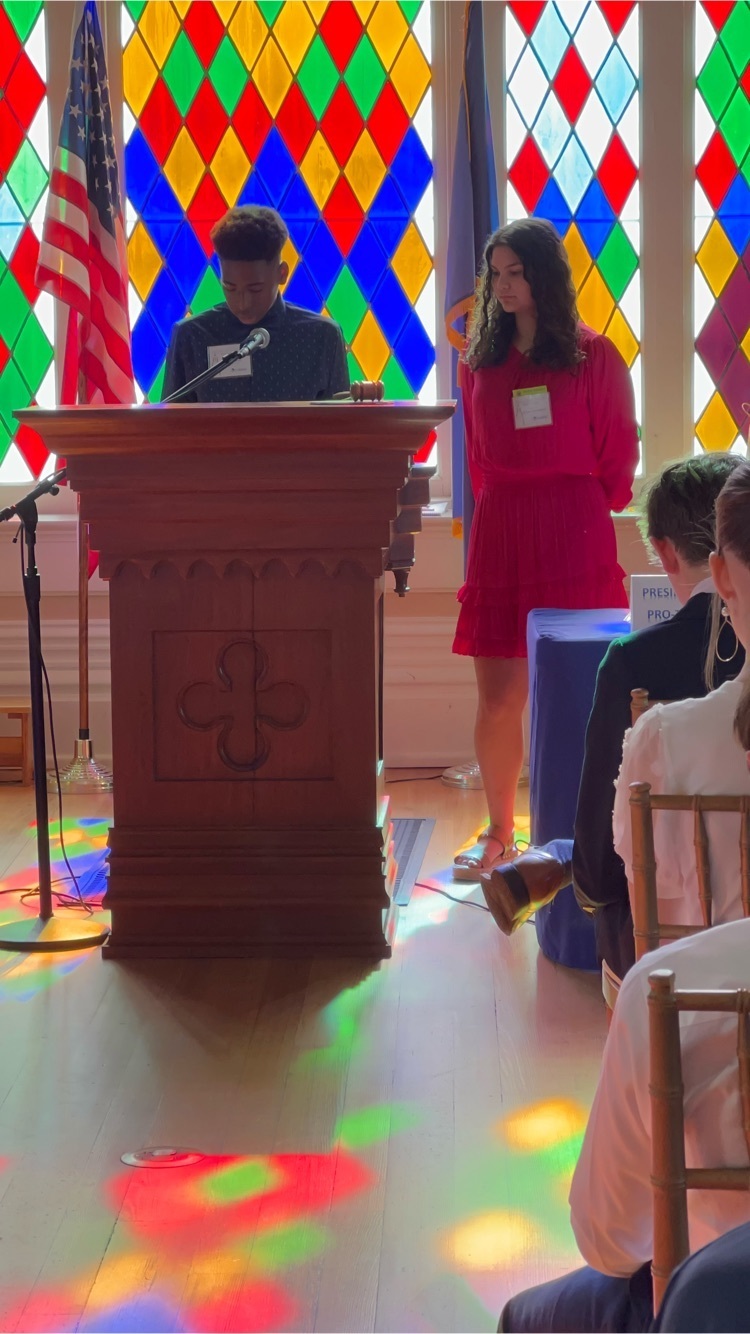 Student presents bill