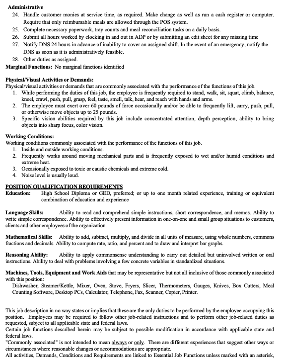 Job Description