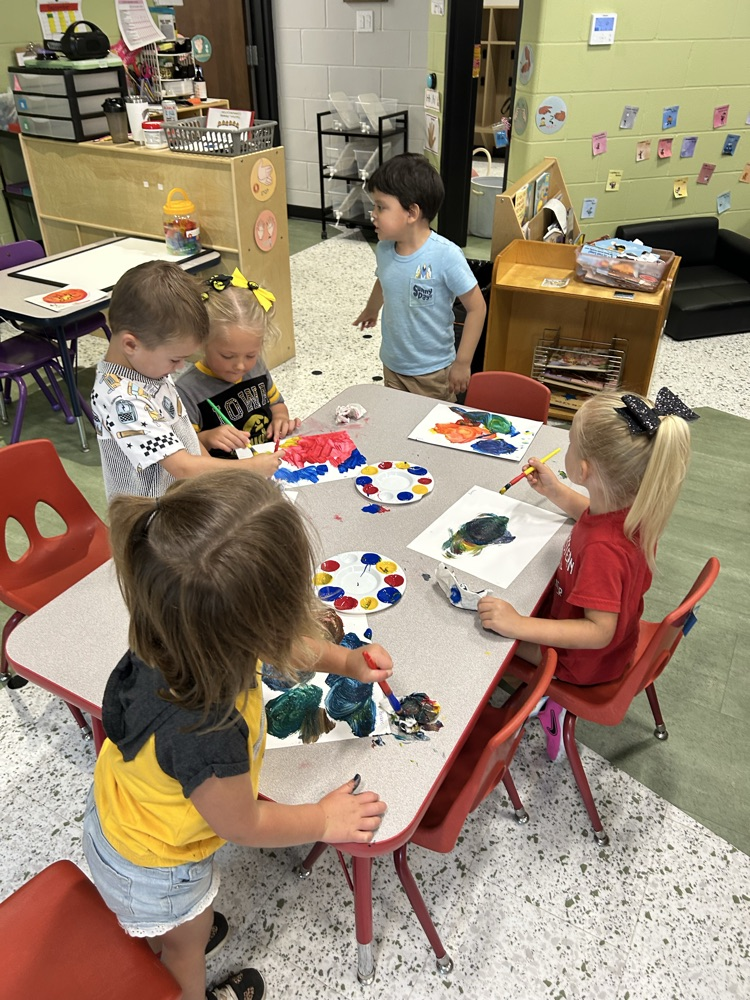 Mrs. Hansen's class color mixed again after reading The Dot! We had so much fun making our own colors and art!