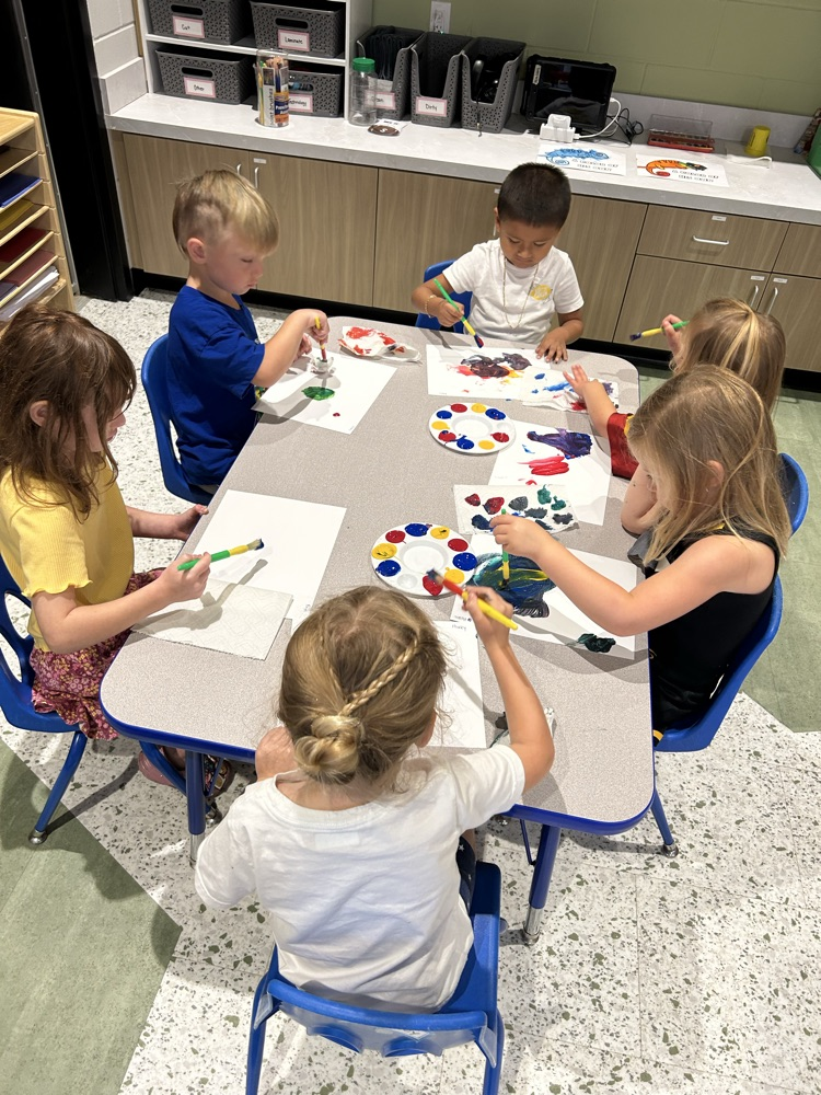 Mrs. Hansen's class color mixed again after reading The Dot! We had so much fun making our own colors and art!