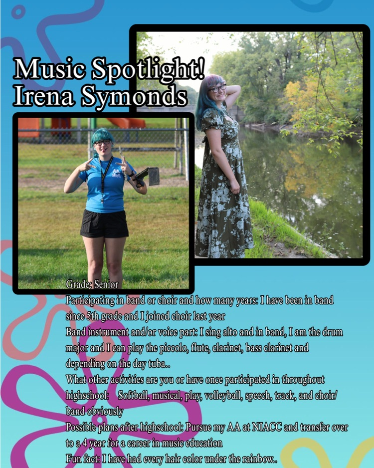 Irena Symonds music spotlight senior 