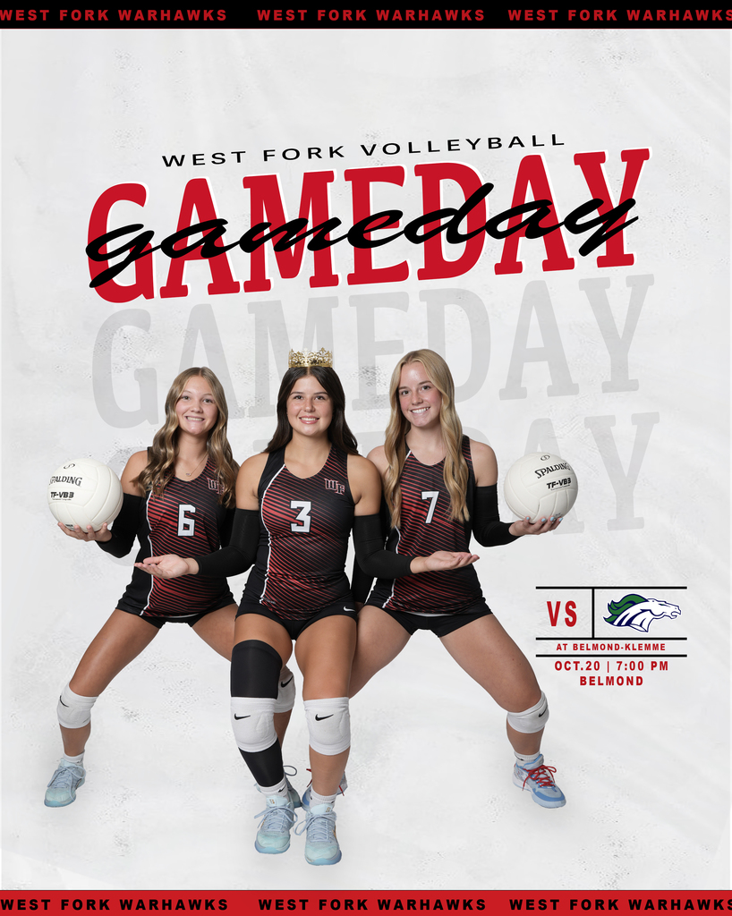 West Fork Volleyball Game Day at Belmond-Klemme!!