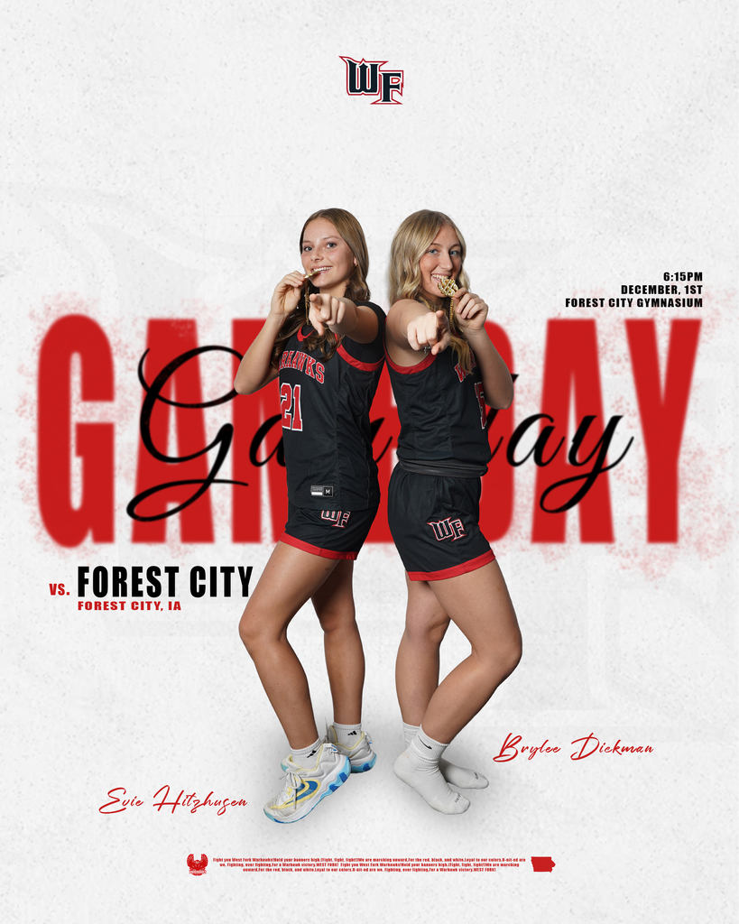 It’s Game Day! West Fork takes on Forest City at 6:15. See you there! 🏀
