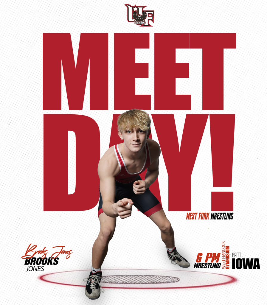It’s Meet Day! 💥 The West Fork Boys hit the mats tonight at 6:00 in Britt, Iowa!! 🔥🤼♀️ #WestForkWrestling