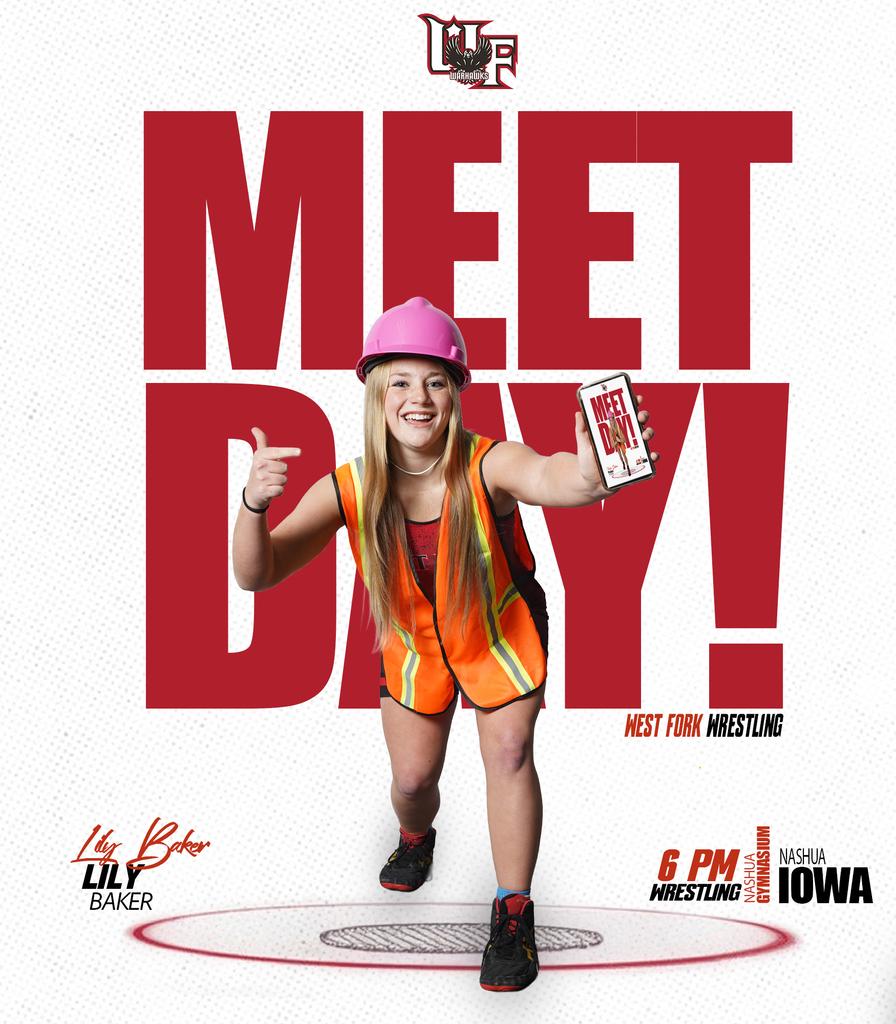 It’s Meet Day! 💥 The West Fork Girls hit the mats tonight at 6:00 in Nashua, Iowa!! 🔥🤼♀️ #WestForkWrestling