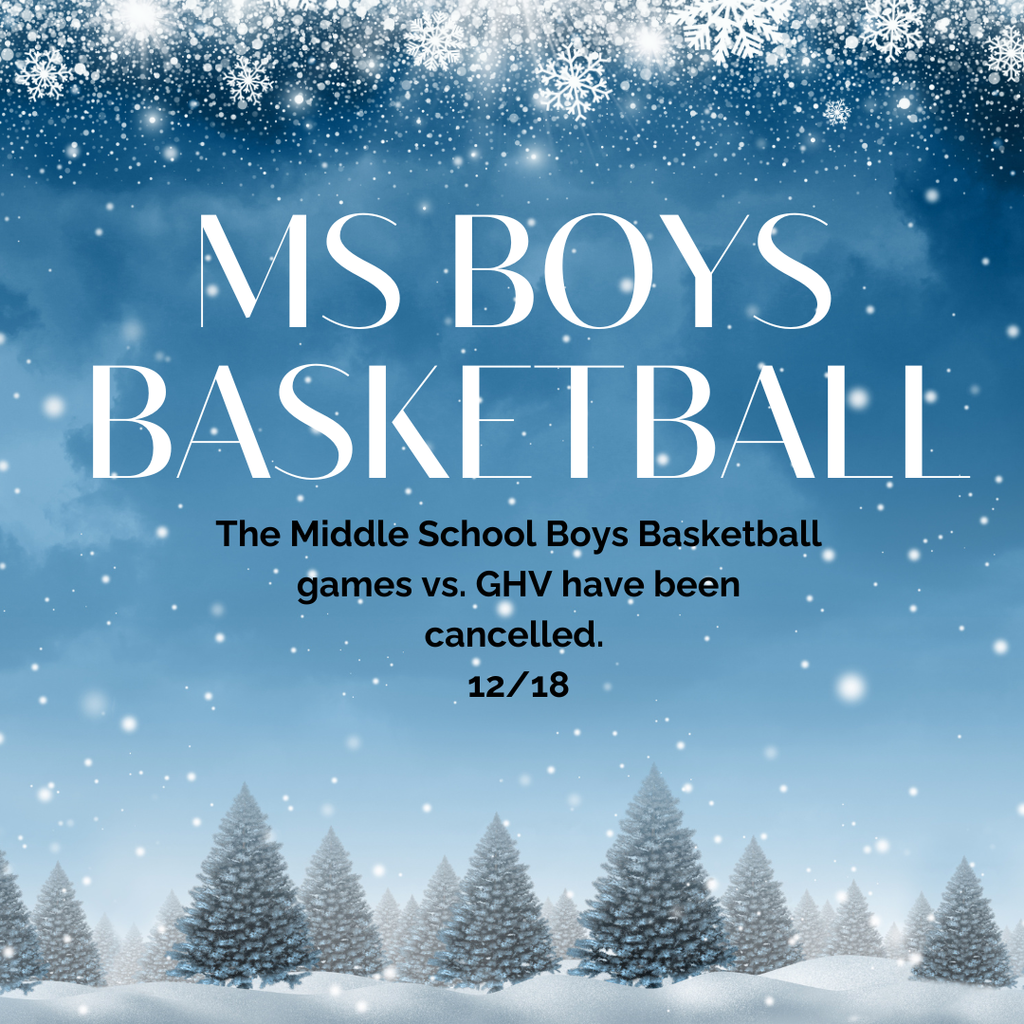 MS boys basketball games tonight vs. Garner have been cancelled due to weather. 