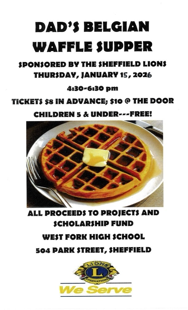 Dad's Belgian Waffle Supper January 15