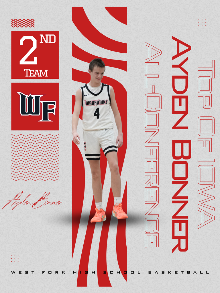 Ayden Bonner second team all conference